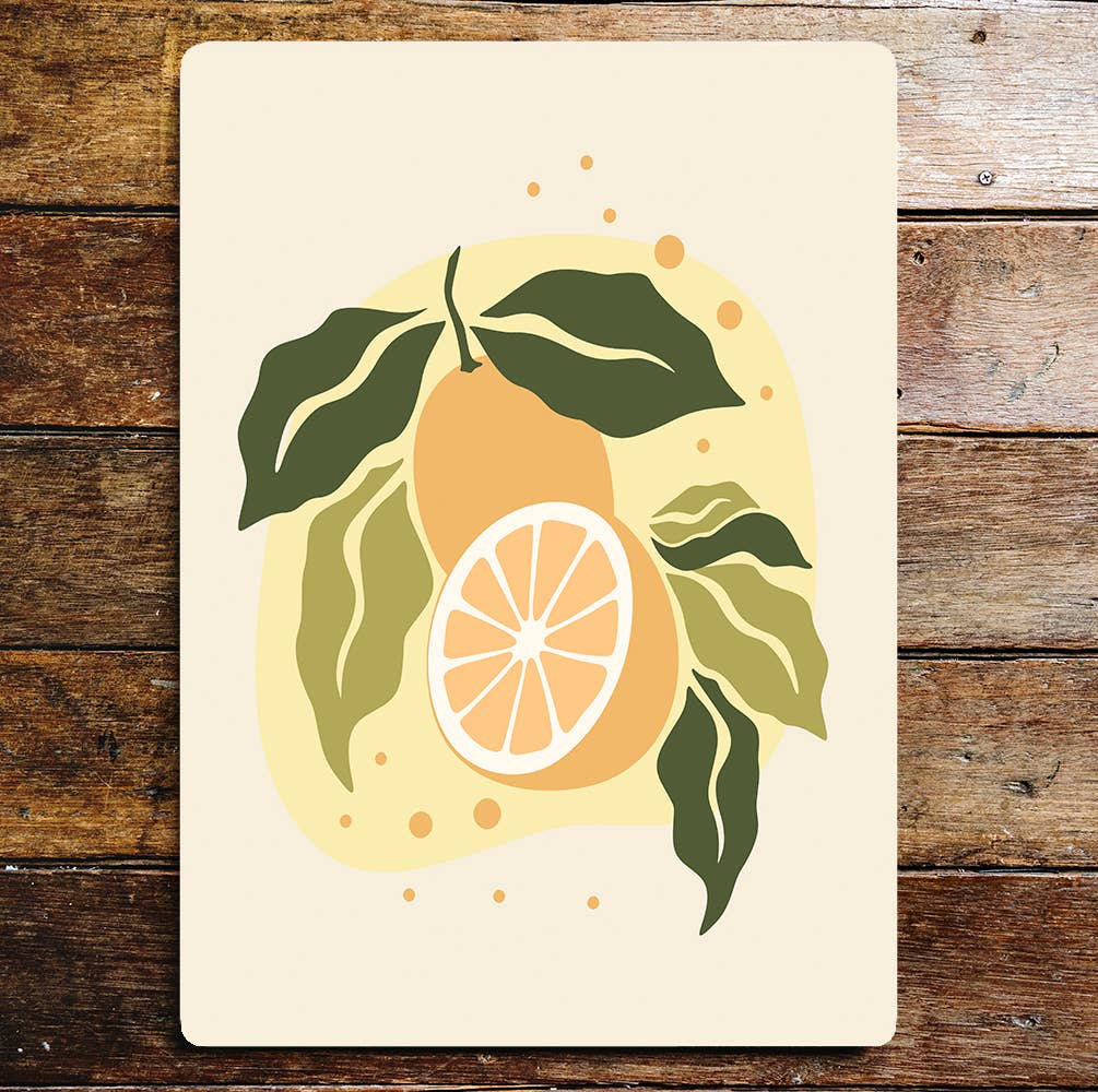 70's style Lemons kitchen | Metal Wall Sign
