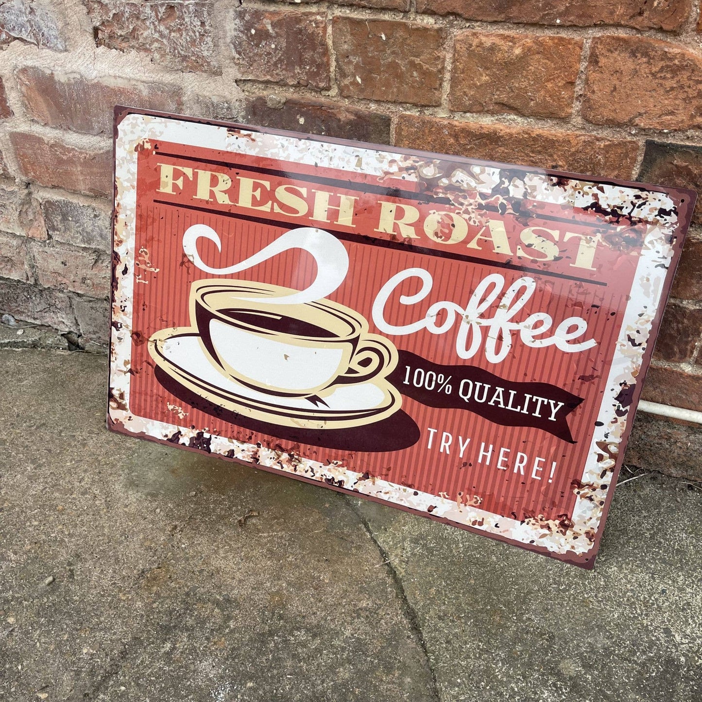 Fresh Roast Coffee | Metal Vintage Wall Sign