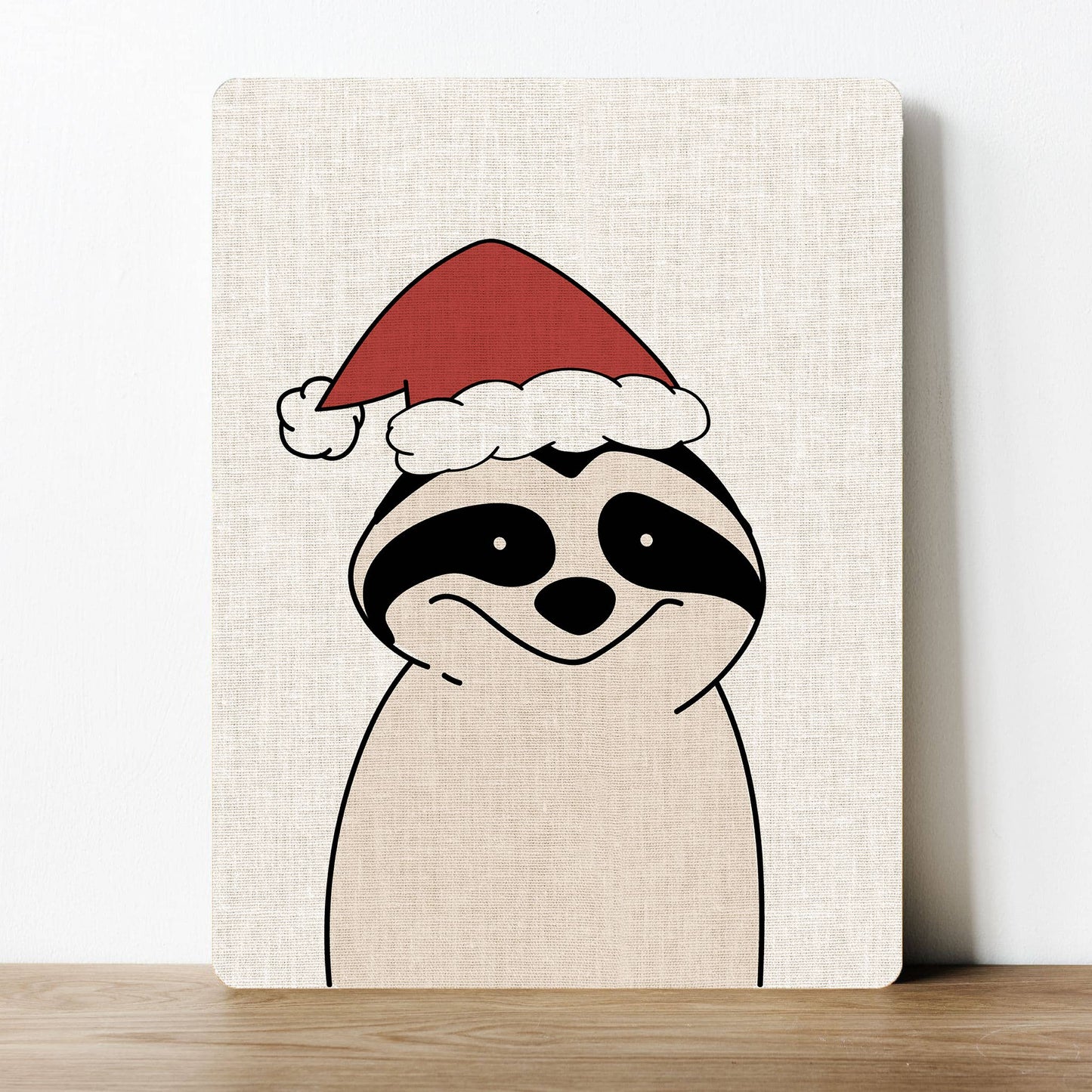 Christmas Sloth Winter | Metal Sign Plaque