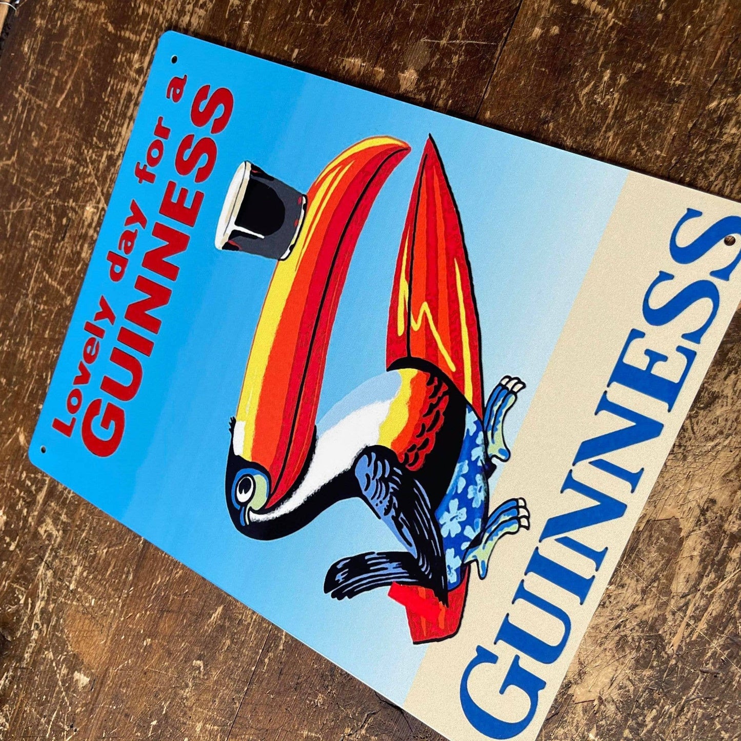 Lovely Day For A Guinness Toucans beach | Metal Sign