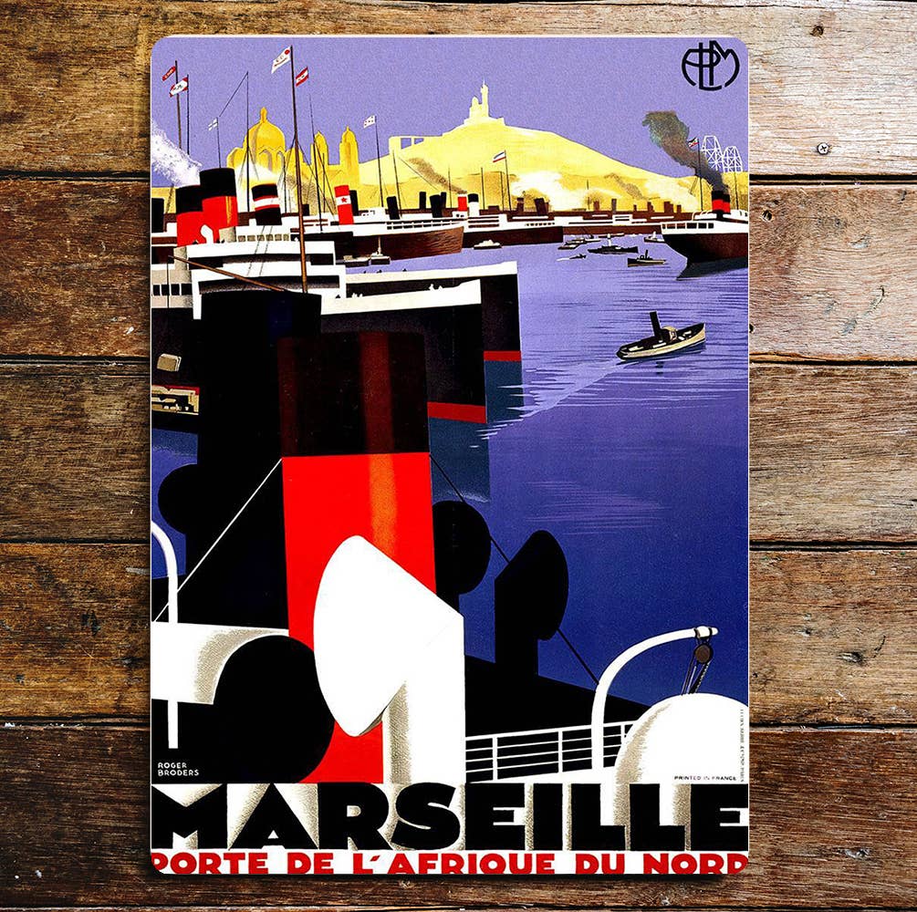 Marseille Porte Ships | Metal Wall Sign Plaque