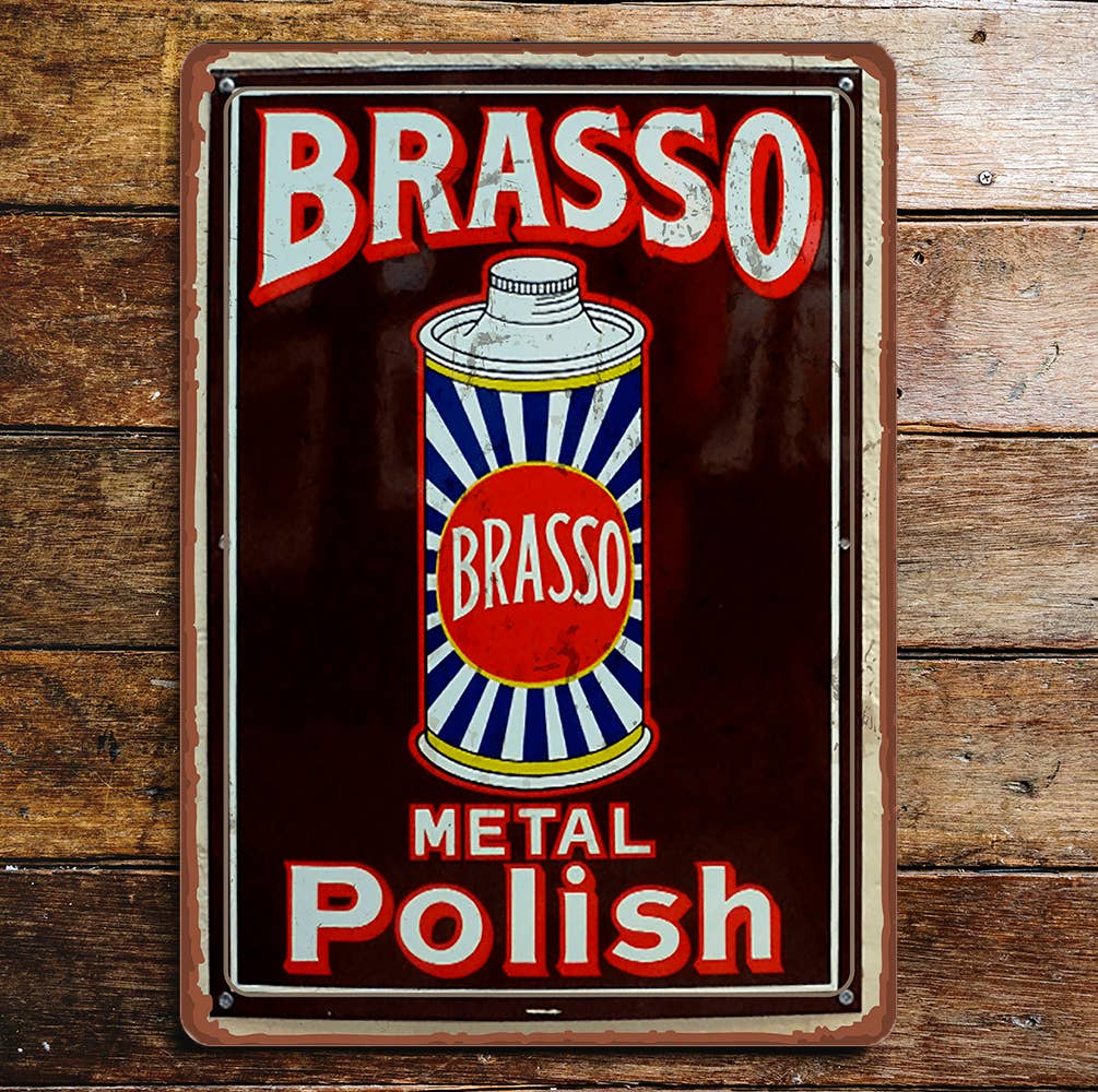 Brasso | Metal Polish | Metal Advertising | Metal Sign Plaque
