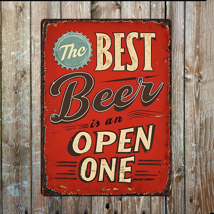 Best Beer Open One | Father's Day | Metal Sign Plaque