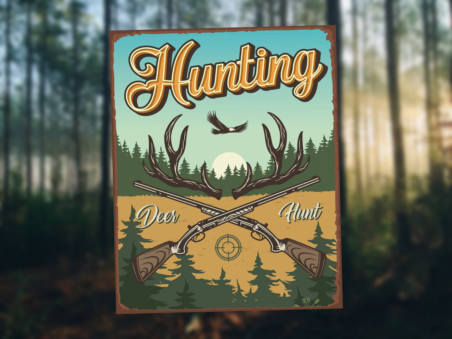 Deer Hunter Hunting | Metal Sign Plaque