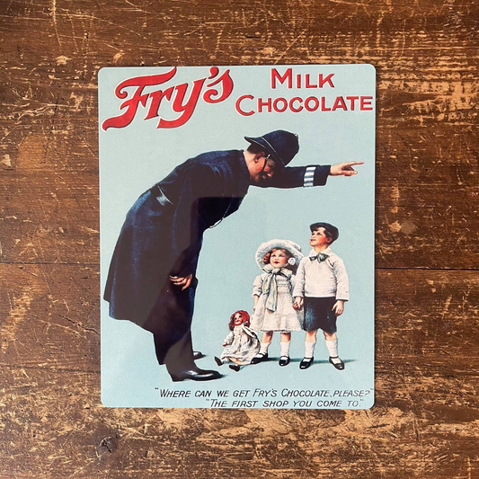 Frys Milk Chocolates Police | Metal Advertising Wall Sign