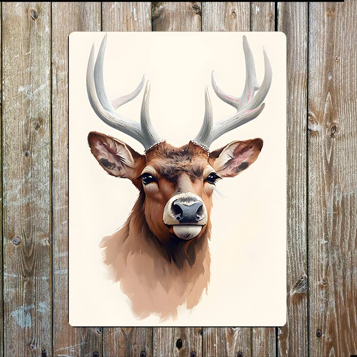 Stage Deer | Farm Farmhouse | Metal Sign Plaque