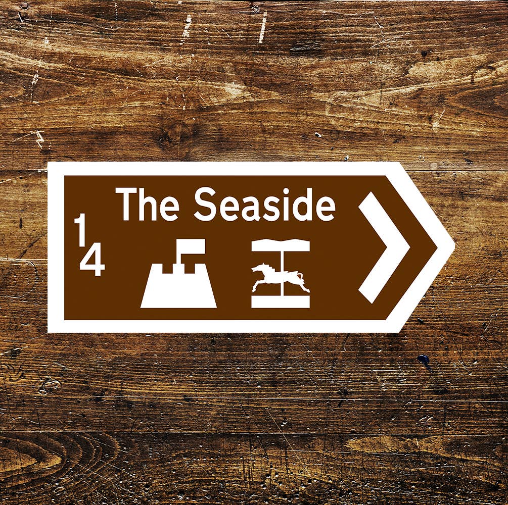 The Seaside Notice directions | Metal Sign
