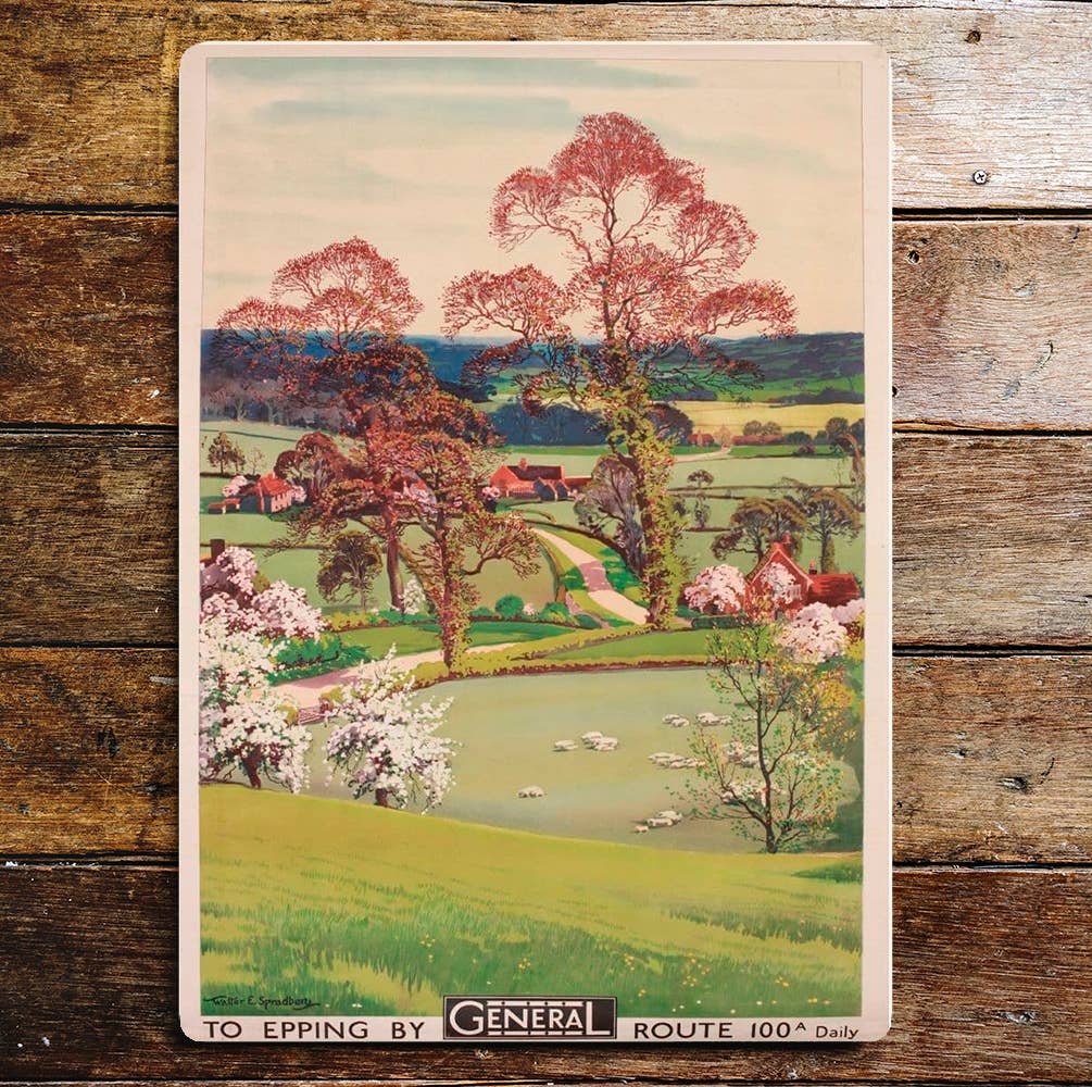 To Epping By General Route Britsish Metal Sign