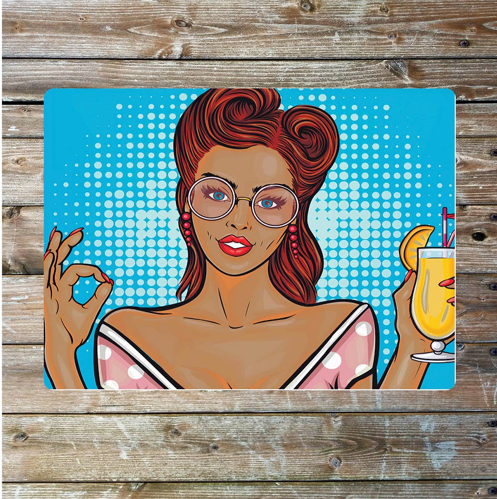 Pop art drinks Metal Sign Plaque