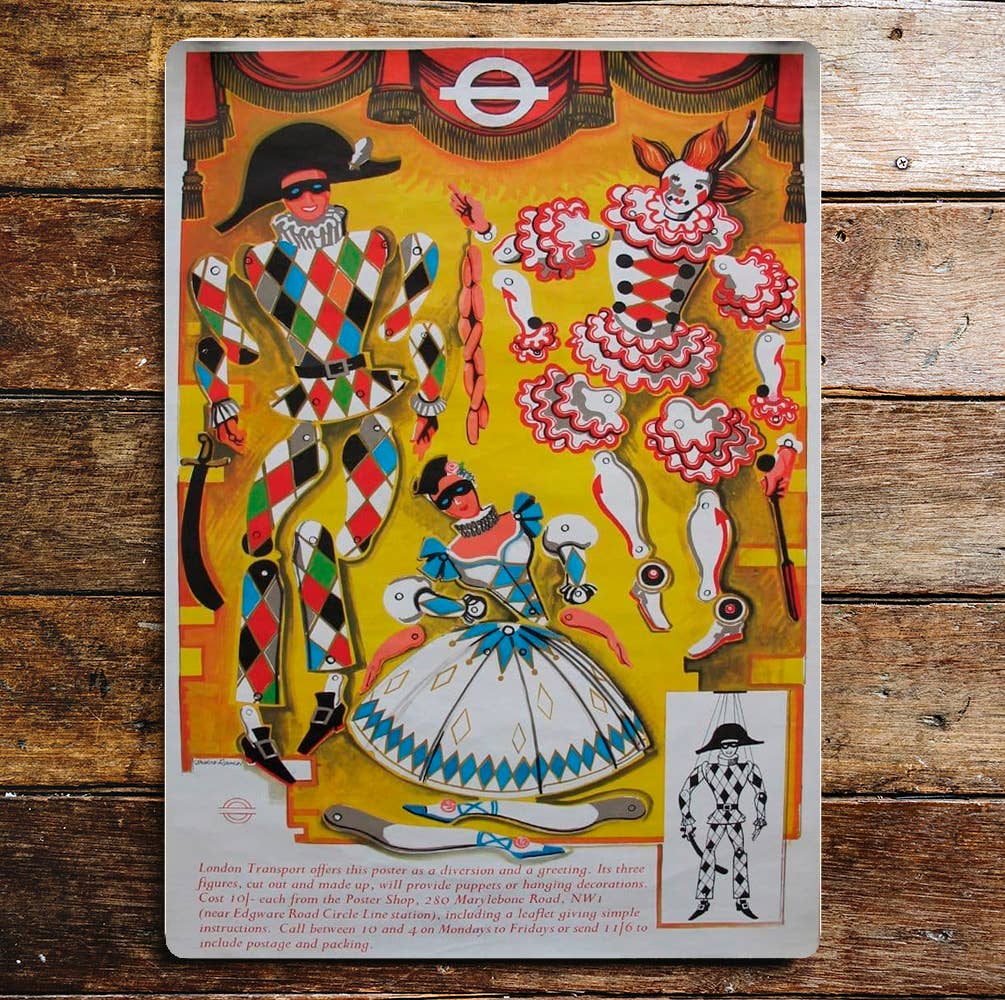 Underground puppets | Metal Travel Wall Sign