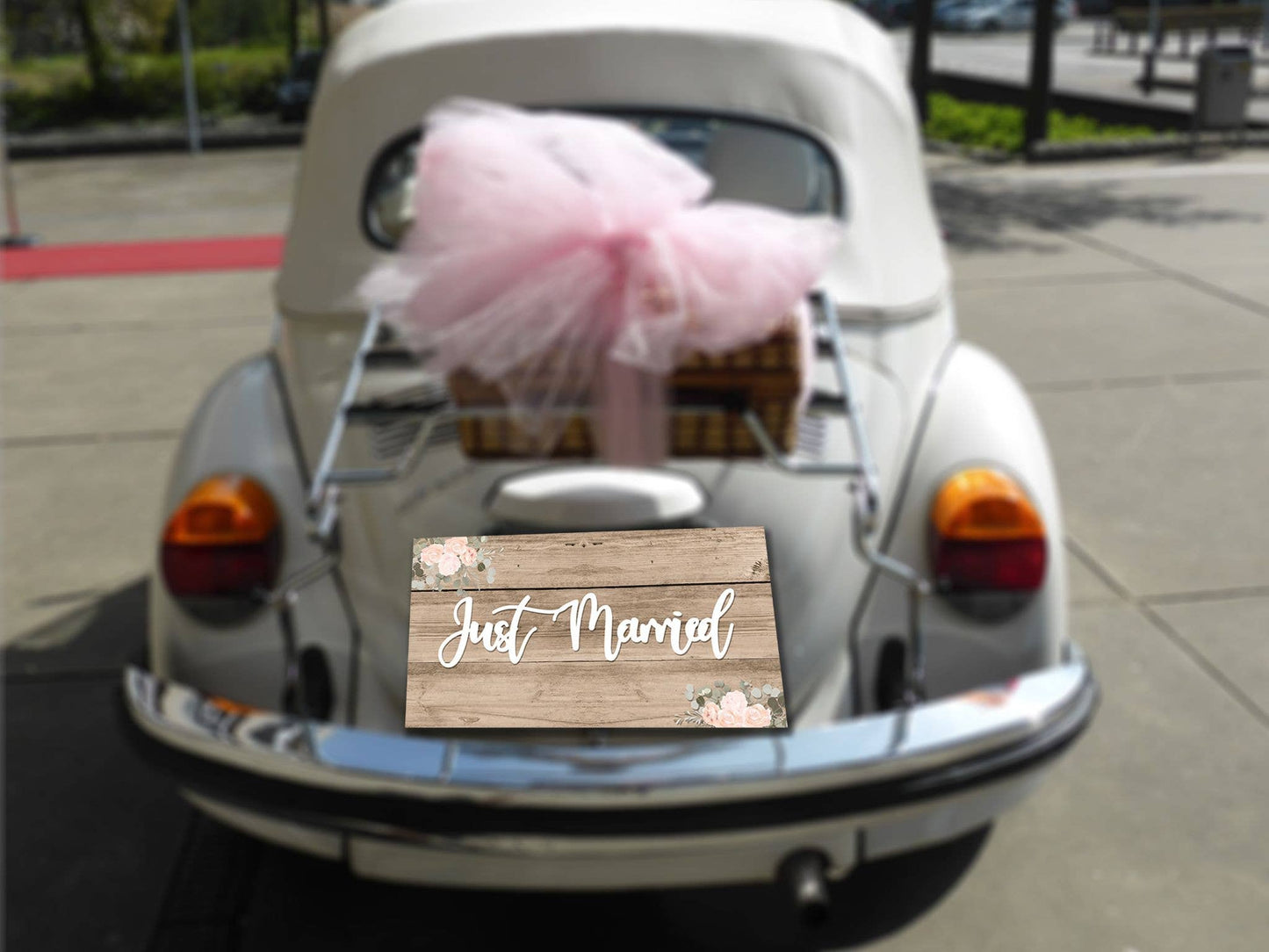 Wedding Just Married Car | Metal Sign