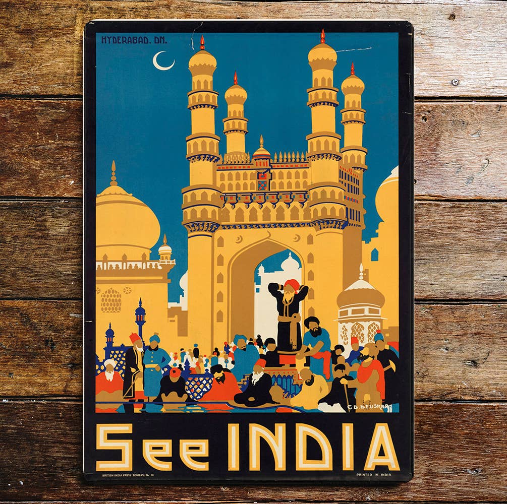 India | Metal Wall Sign Plaque
