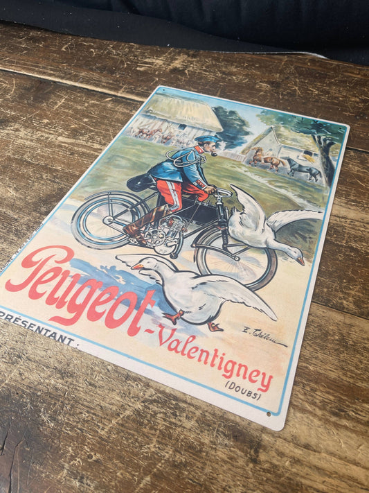 Peugeot Metal Advertising Wall Sign