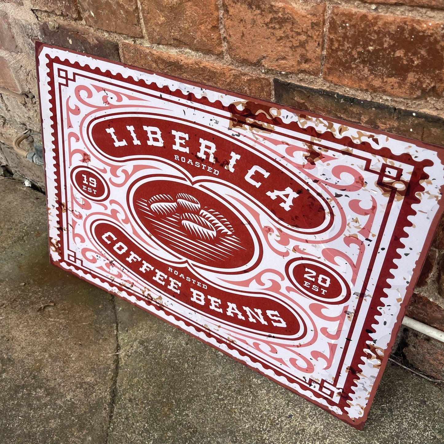 Fresh Roast Coffee bean | Metal Vintage Wall Sign