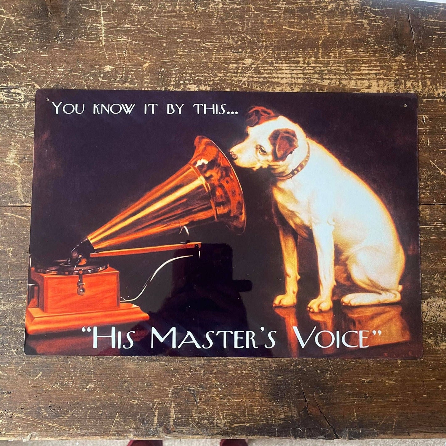 You Know It By This His Masters Voice | Metal Sign Vintage