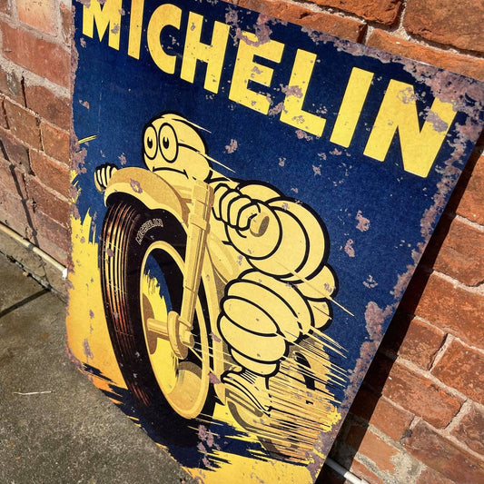 Michelin motorcycle Motor Bike Tires Meta Sign