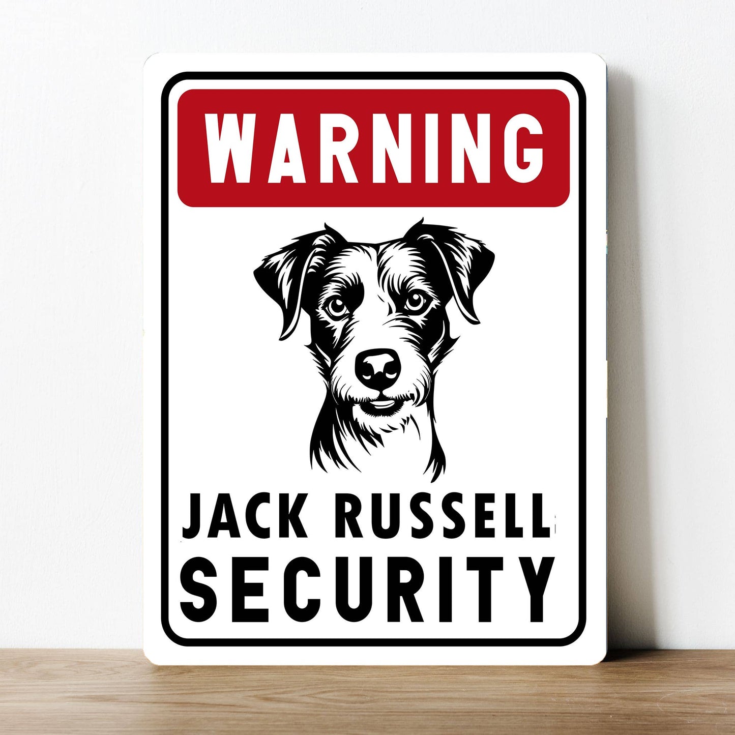 Warning Jack Russell Security | Metal Sign Plaque
