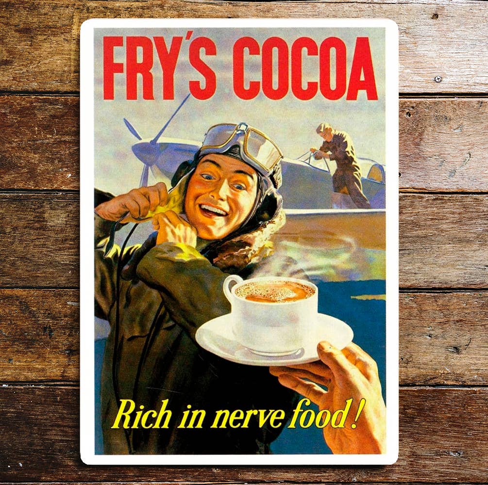 Frys Cocoa Rich In Nerve Food | Metal Sign