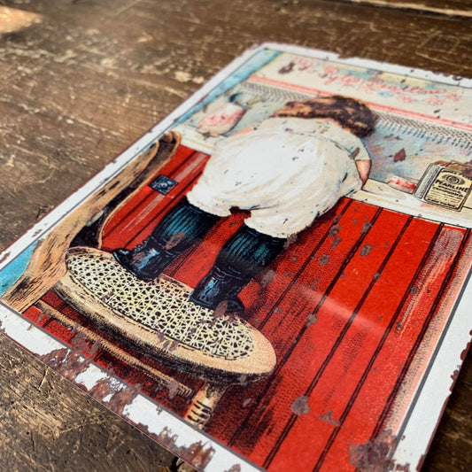 Victorian Vintage Bathroom Child | Metal Sign Plaque