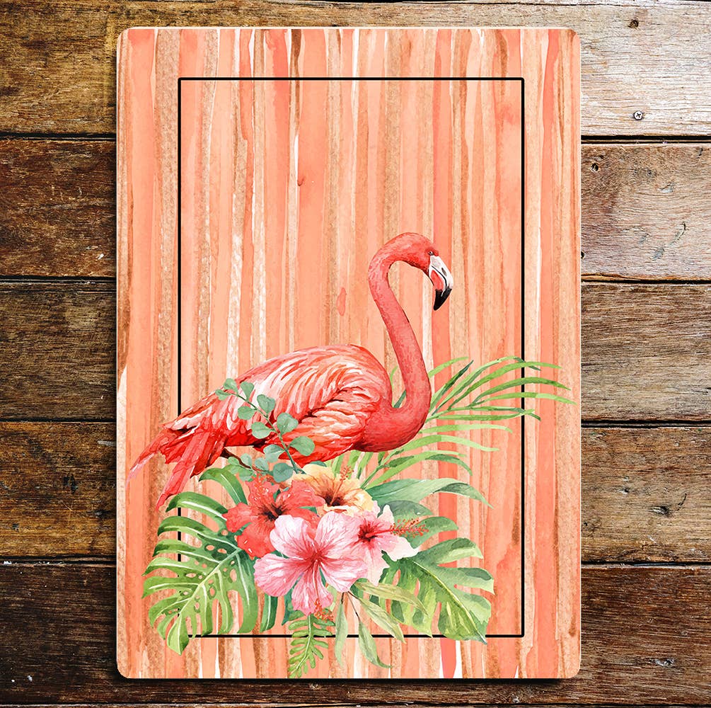 Greater flamingo wildlife nature birds | Metal Sign Plaque
