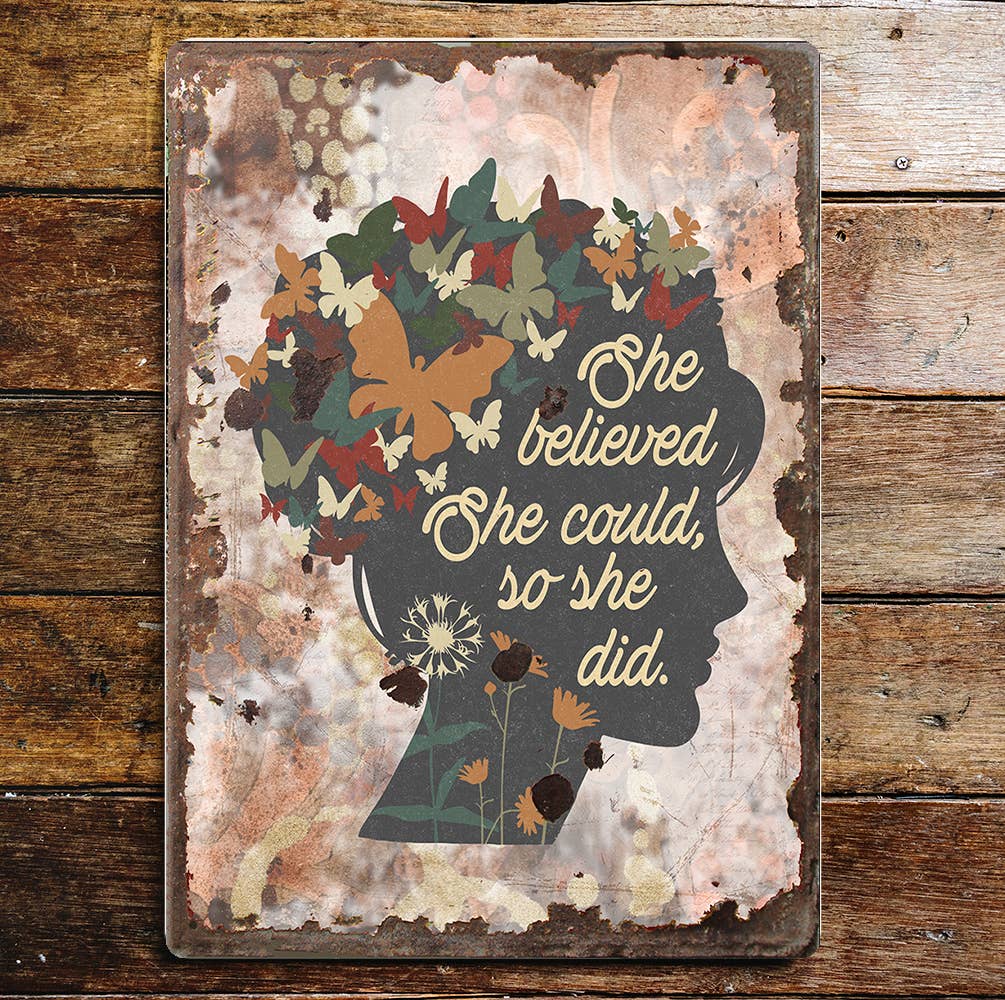 Lifestyle motivation text art | Metal Sign Plaque