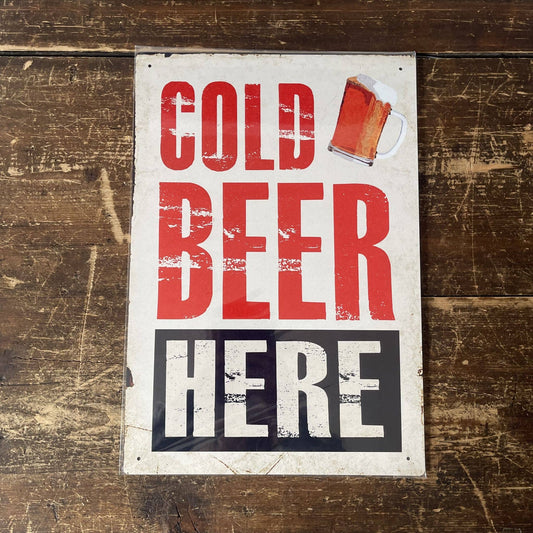 Cold Beer Here | Metal Sign