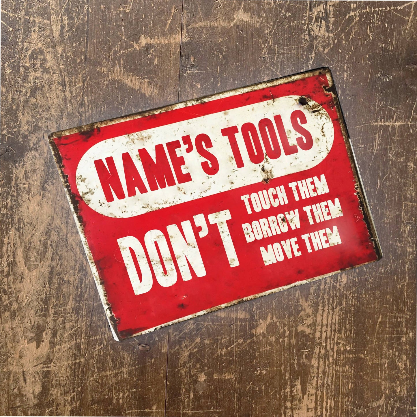 Names Tools Shed Door Sign Personalised | Metal Sign