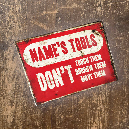Names Tools Shed Door Sign Personalised | Metal Sign