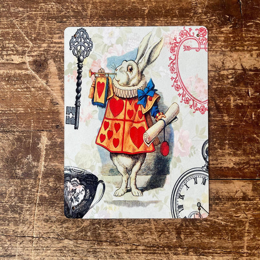 Alice in wonderland, White Rabbit | Metal Wall Sign