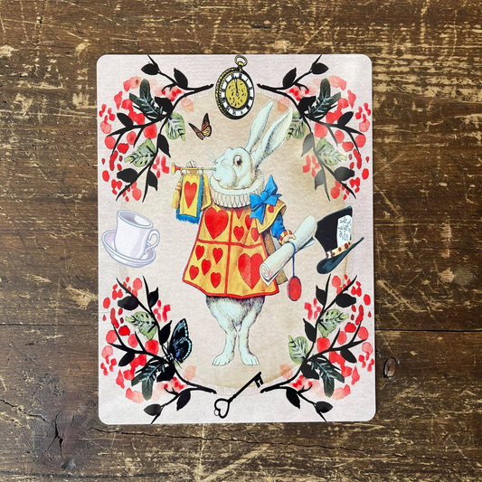 Alice in wonderland, White Rabbit | Metal Sign