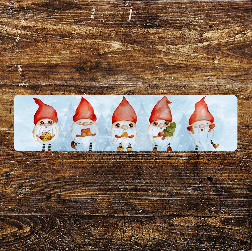 Santa Gonk Christmas Sign Metal Long Sign Plaque