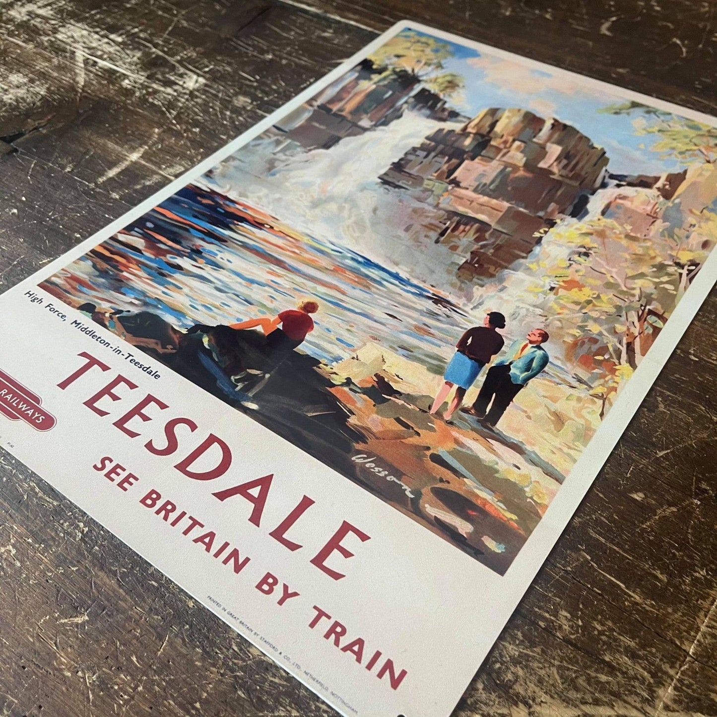 Teesdale See Britain By Rail Britsish Railways Metal Sign