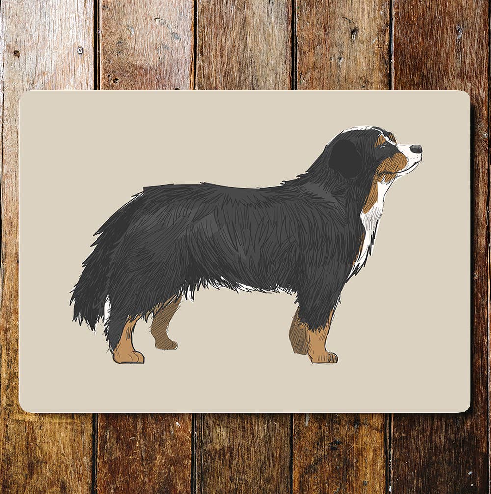 Sheep Dog Portrait Metal Sign plaque