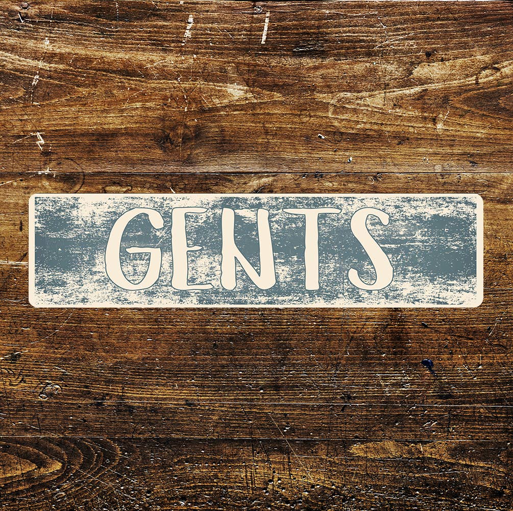 Bathroom notice GENTS lifestyle art | Metal Sign