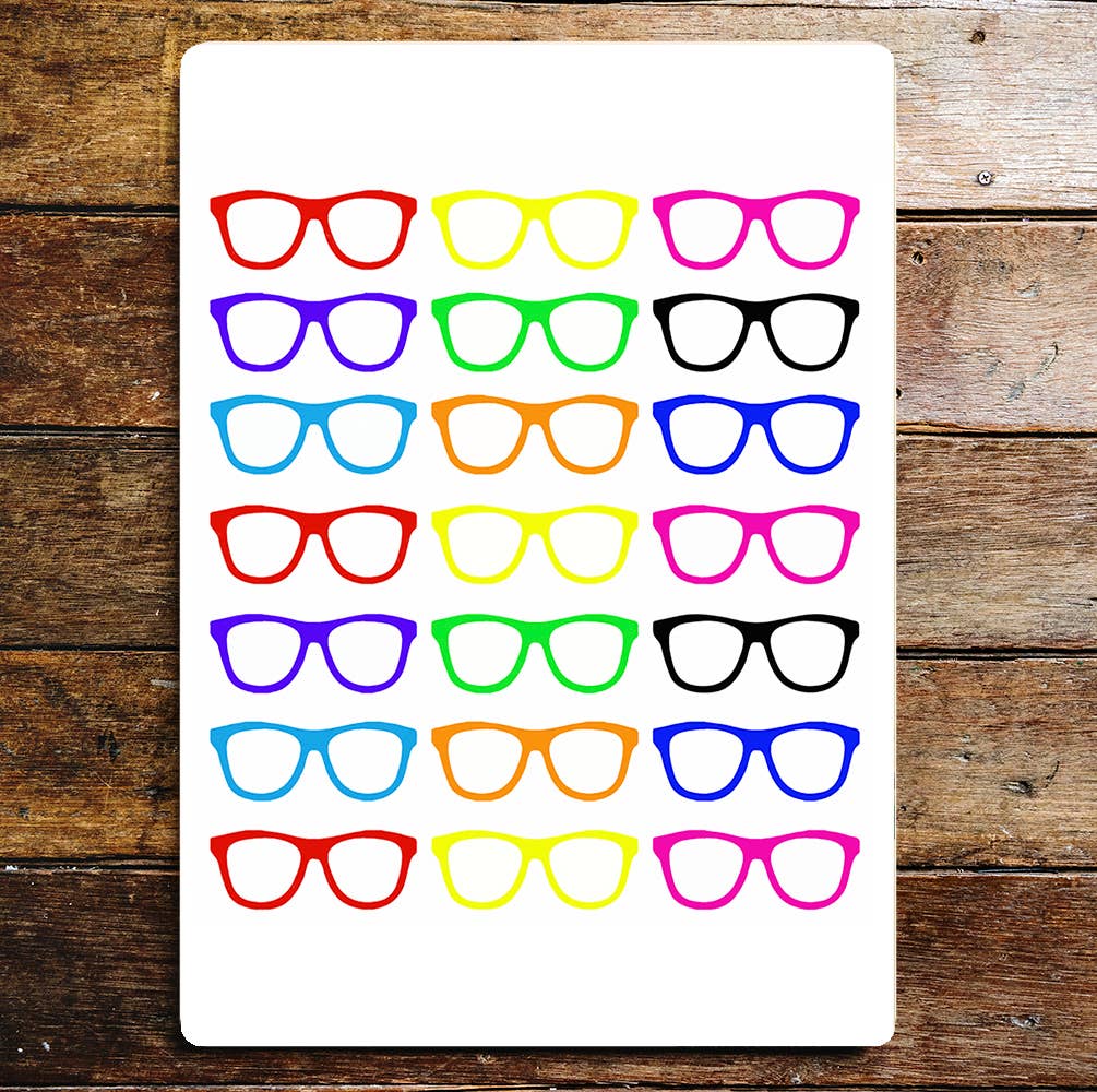 Glasses clip art lifestyle art | Metal Sign Plaque