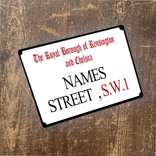 London Street Sign Personalised | Metal Sign