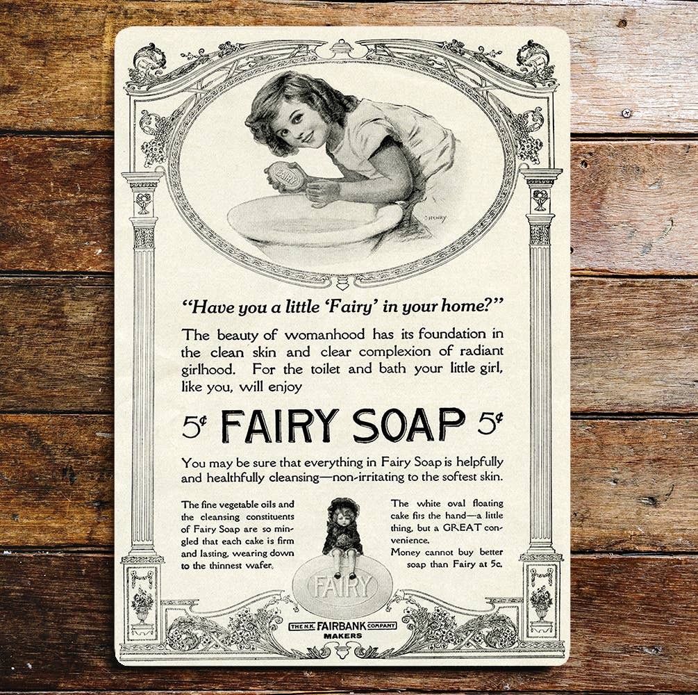 Vintage soap wall art | Metal Sign Plaque