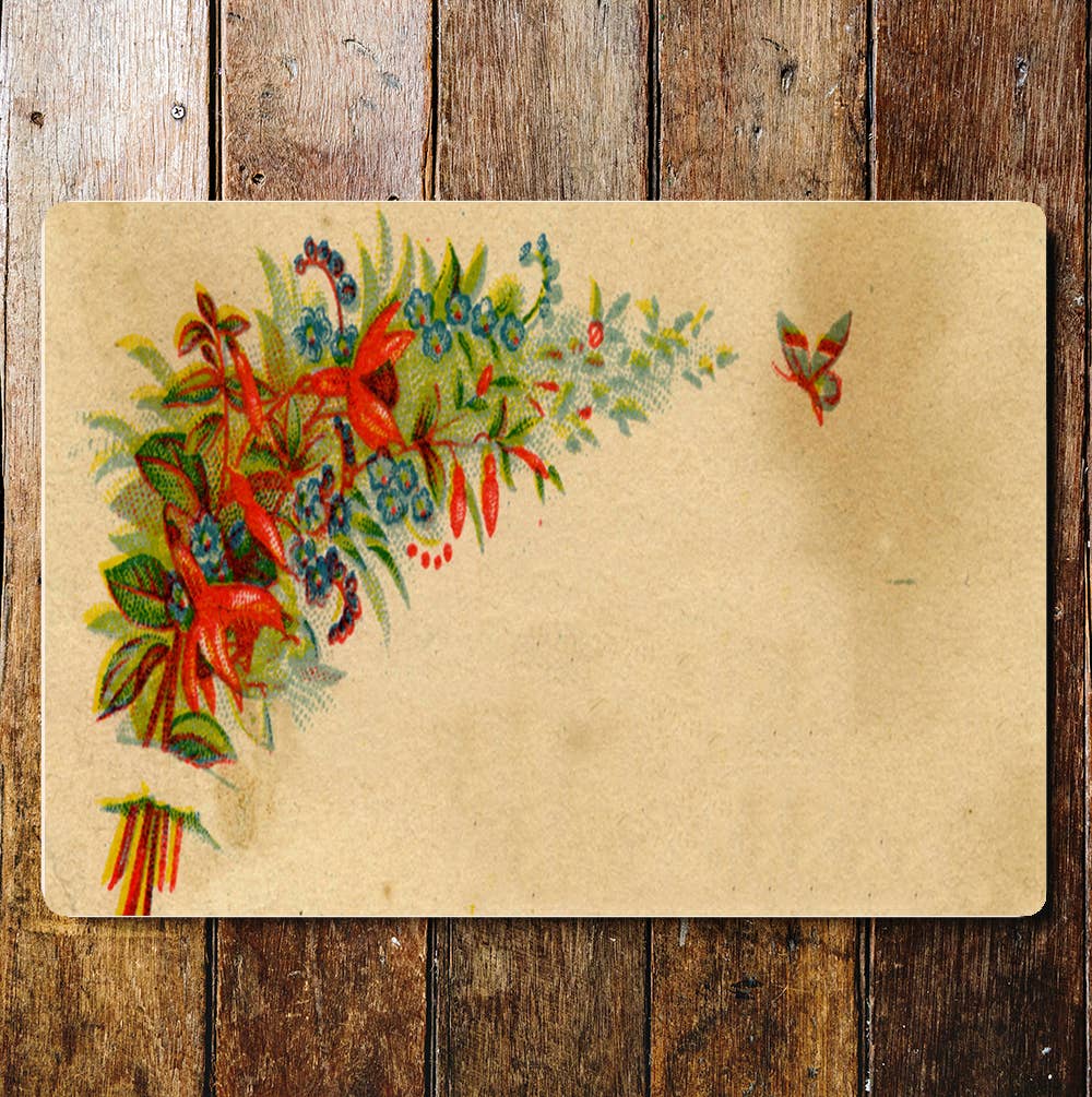 Flowers Butterfly Personalize | Metal Sign Plaque