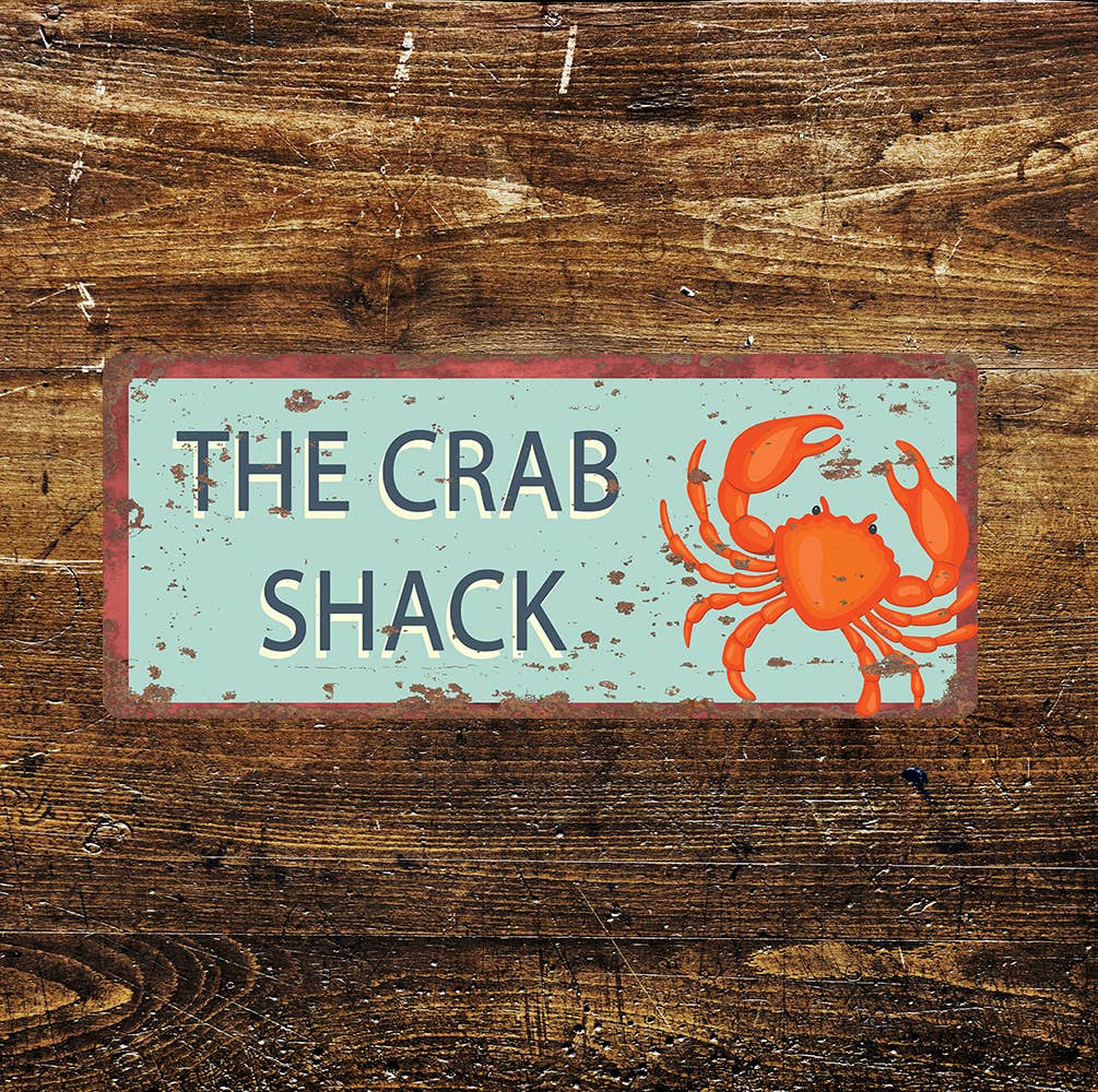 Crab seafood notice art | Metal Sign