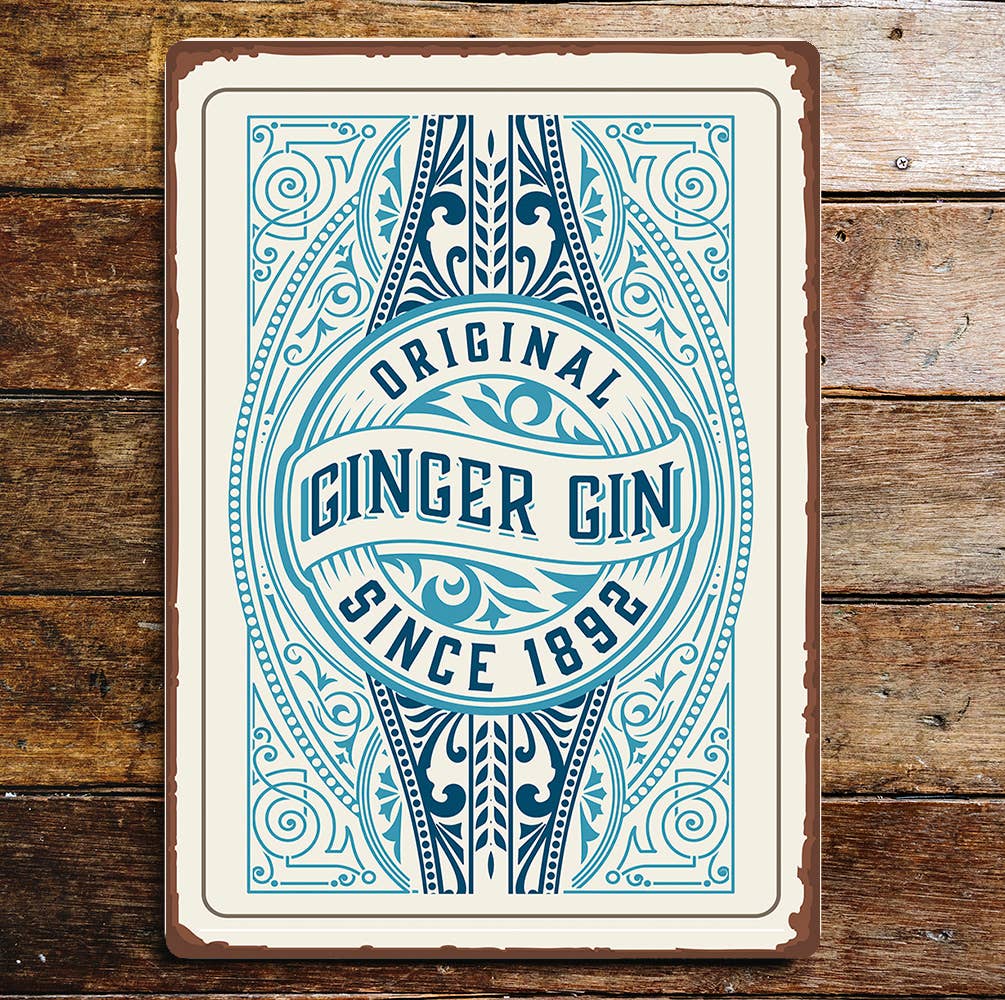 Original Ginger Gin Since 1892 Alcohol | Metal Sign Plaque