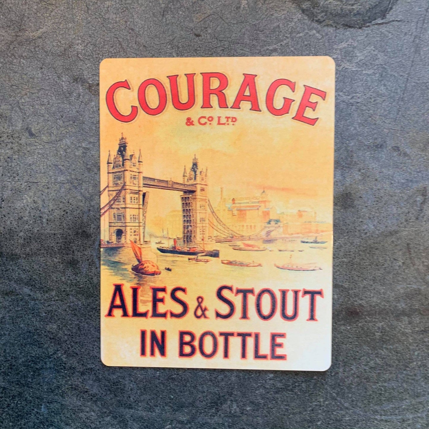 Courage Ale & Stout | Metal Advertising Wall Sign