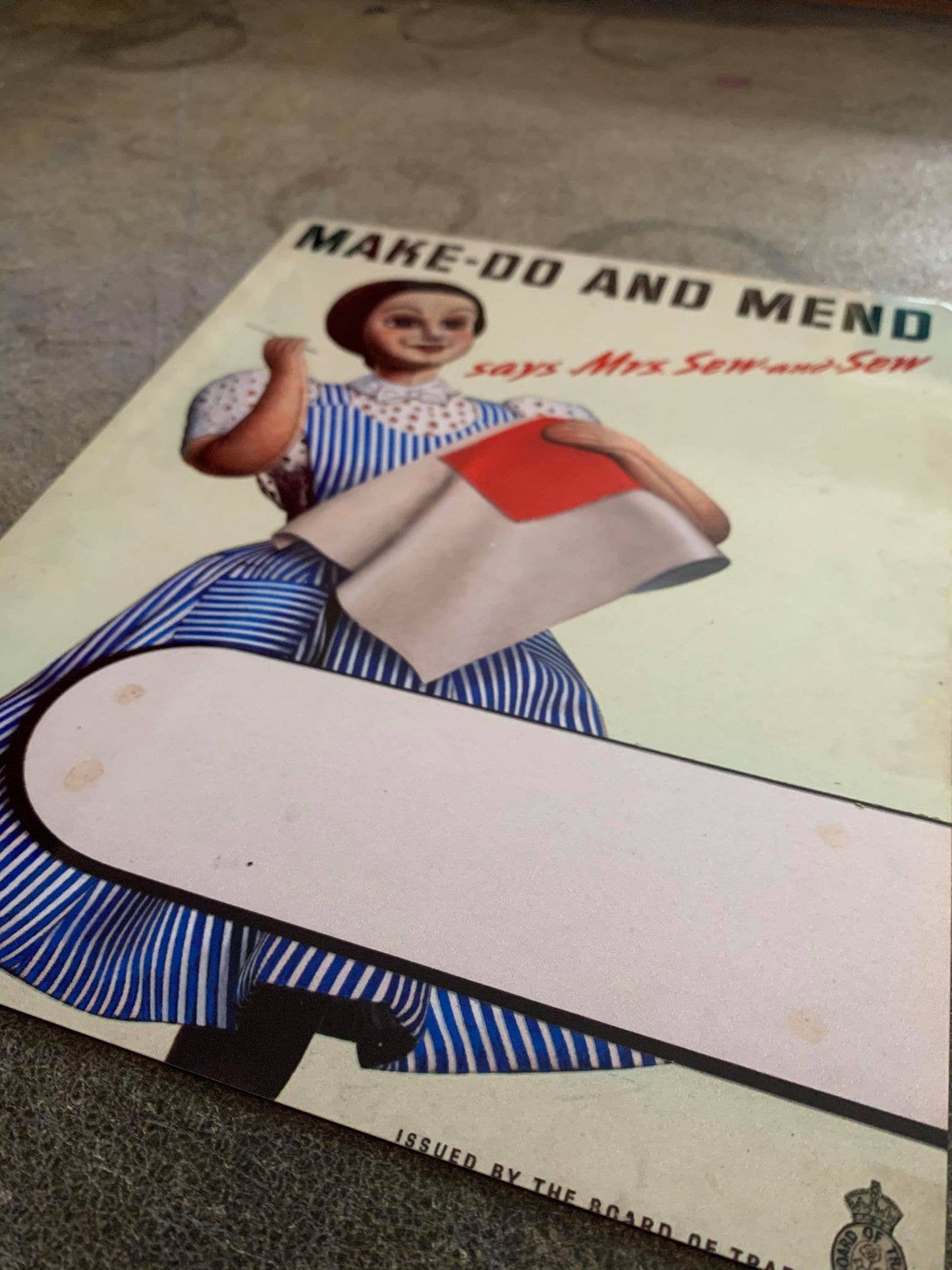 Make Do And Mend says Mrs Sew | Metal Sign