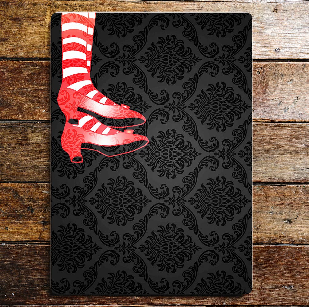 Halloween witch ruby Slippers OZ | Metal Wall Sign Plaque