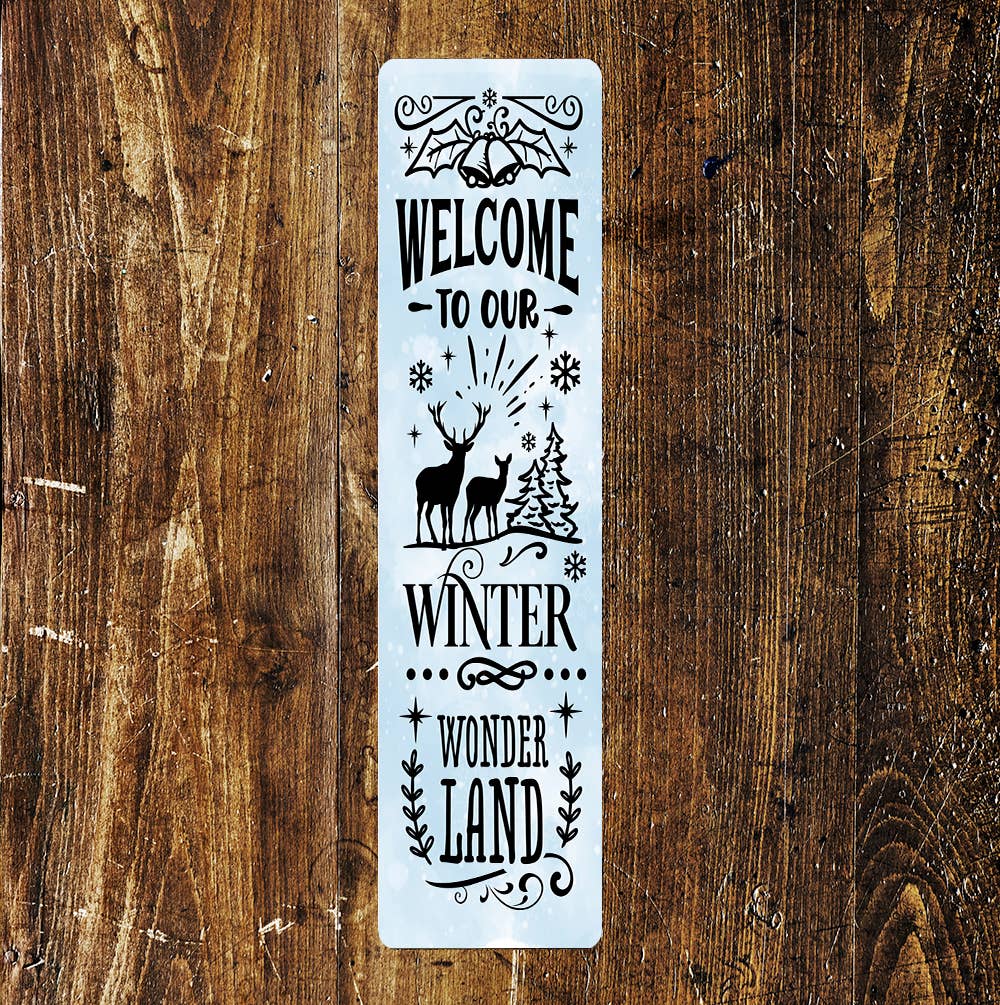 Welcome to Our Winter Wonder Christmas Metal Sign Plaque