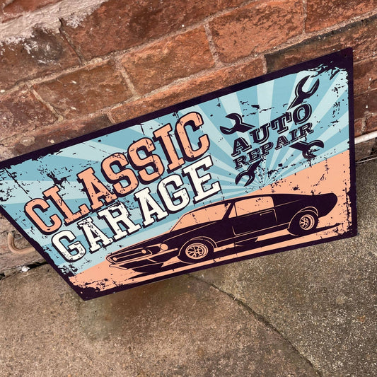 Classic Garage Auto Repair Man Cave | Metal Sign