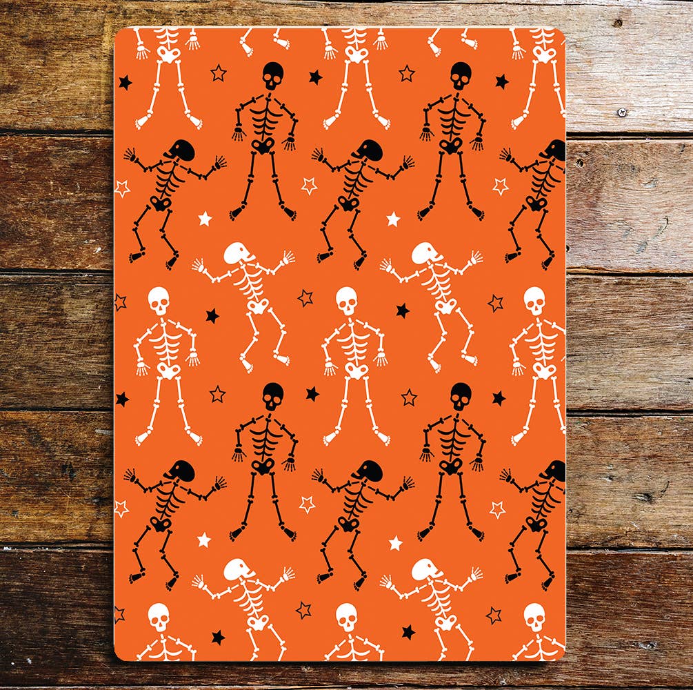 Halloween Skeleton Art | Metal Sign Plaque