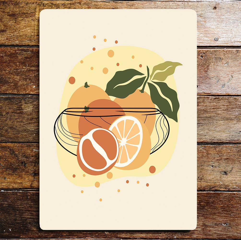 Oranges and Lemons fruit bowl kitchen | Metal Wall Sign