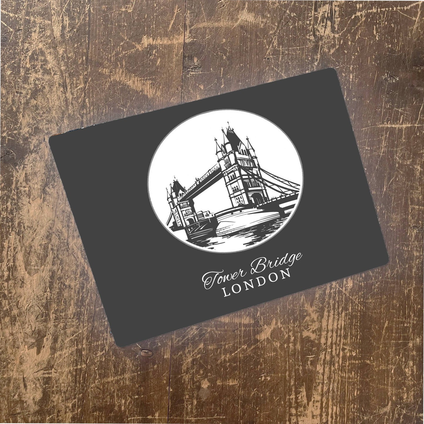 Drawing London Bridge England | Metal Sign