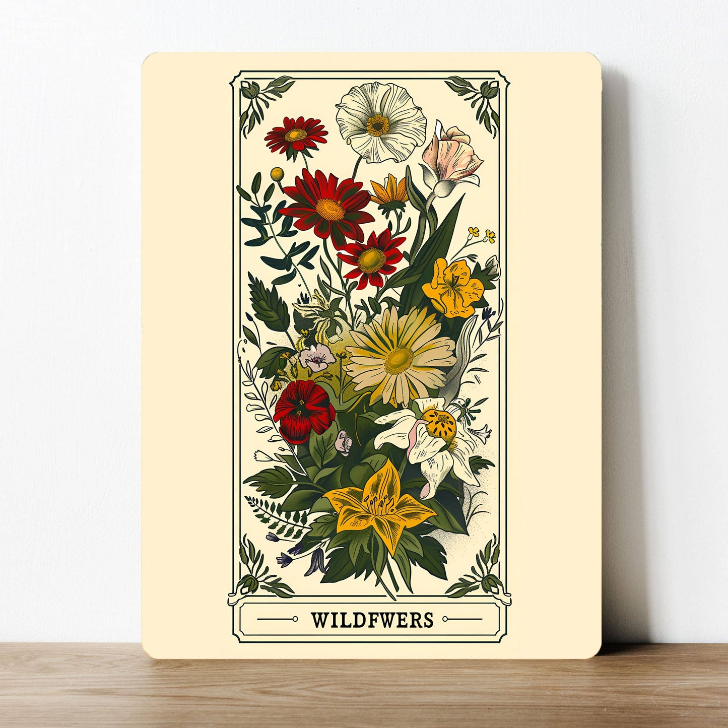 Wildflower Flower Floral Vintage | Metal Sign Plaque