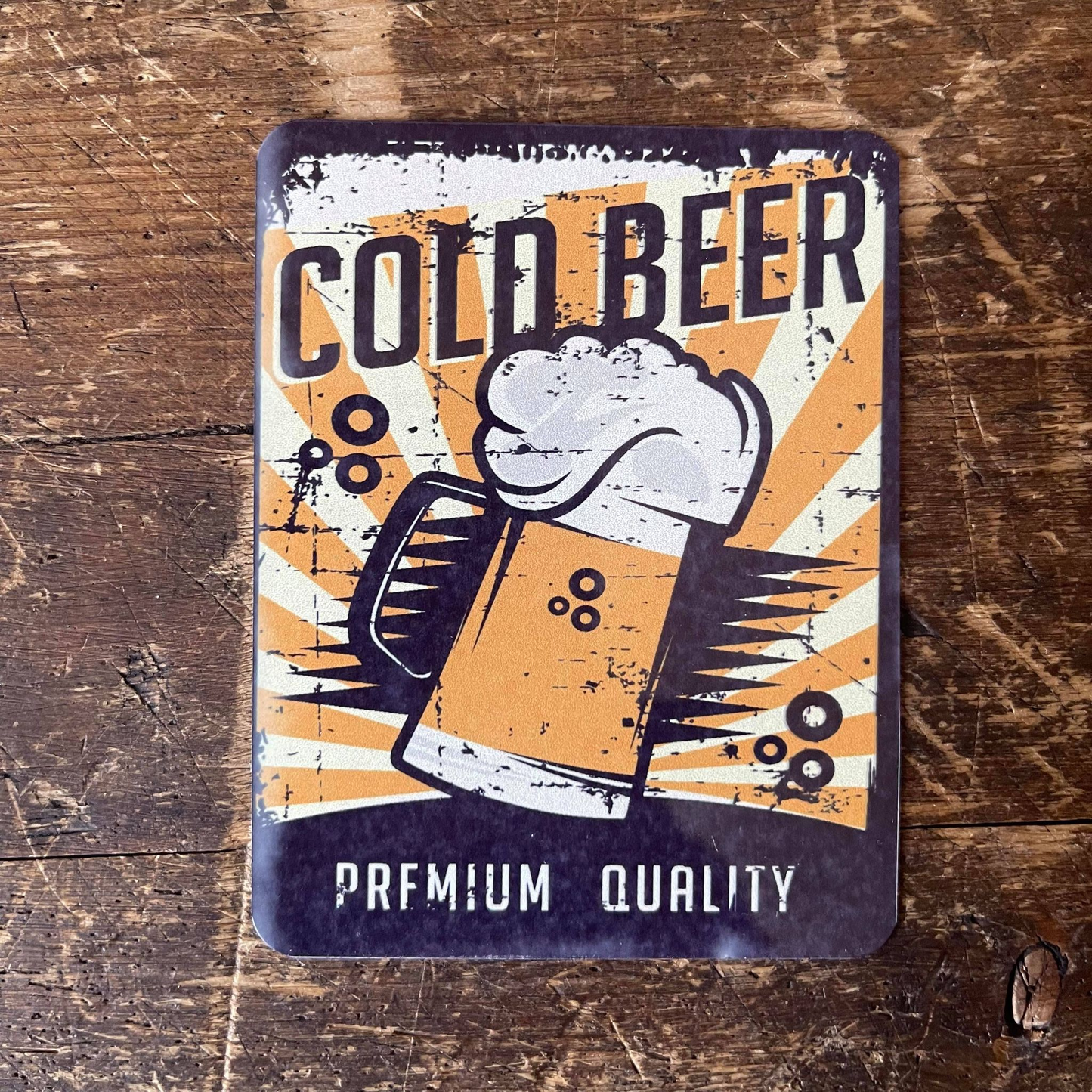 Cold Beer | Metal Sign Pub Bar Plaque